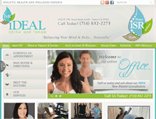 Tablet Screenshot of idealspineandrehab.com